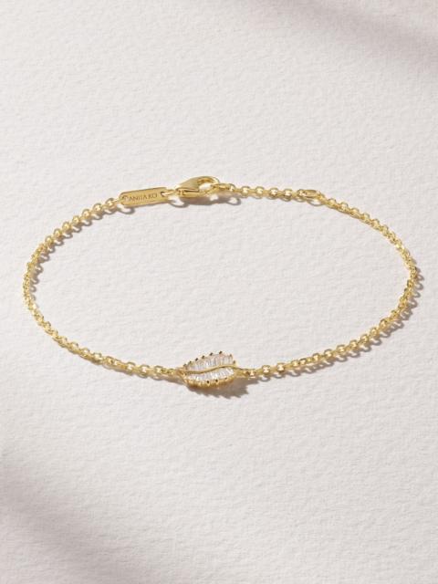 ANITA KO Palm Leaf 18-karat gold diamond bracelet Gold