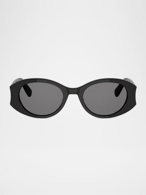 Dior Glow B3I 51mm Acetate Oval Sunglasses