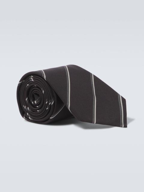 SAINT LAURENT Striped silk tie