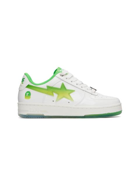 A BATHING APE® White & Green BAPE STA #4 L Sneakers