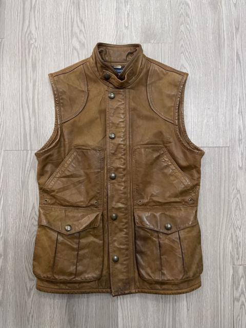 Ralph Lauren RALPH LAUREN BLUE TAG LEATHER VEST
