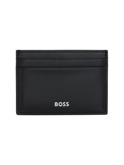 BOSS Black Buffed Leather Card Holder