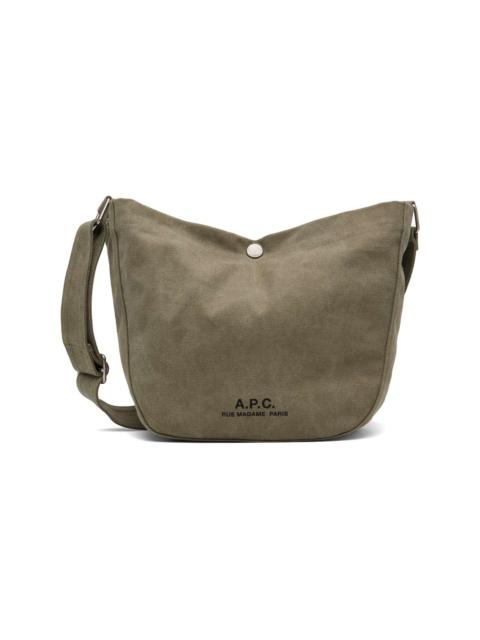 A.P.C. Khaki Besace Journal Small Bag