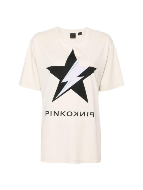 star-print T-shirt