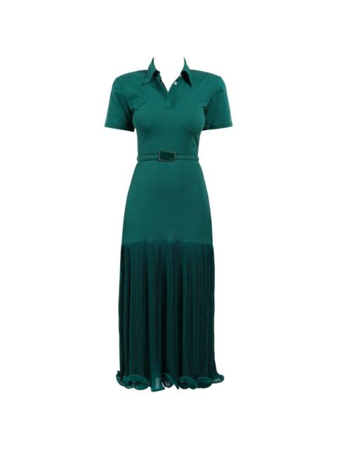 ROWEN ROSE pleated polo dress