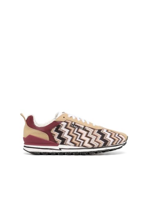 Missoni zigzag-embroidered low-top sneakers