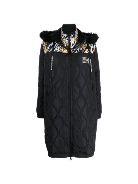 VERSACE JEANS COUTURE graphic-print quilted coat