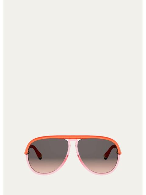 Dior Twincolors 61MM Aviator Sunglasses