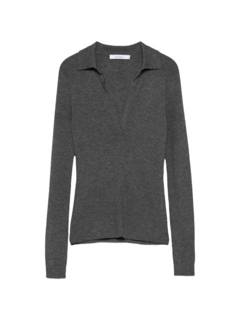 Max Mara Angel ribbed-knit V-neck sweater