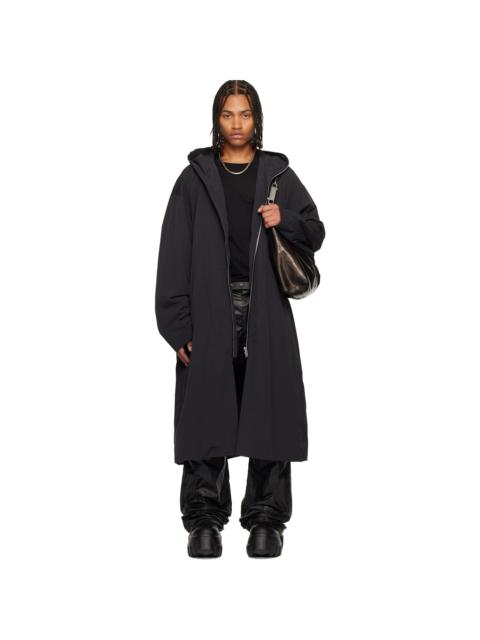 Rick Owens Black Concordians Mac Big Shoulders Coat
