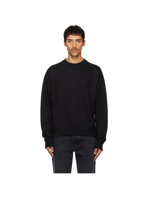 Jil Sander Black Cotton Terry Crew-Neck Sweatshirt