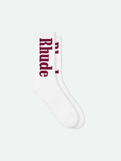 Rhude RH VERTICAL LOGO SOCKS