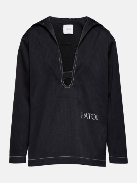 PATOU Logo cotton top