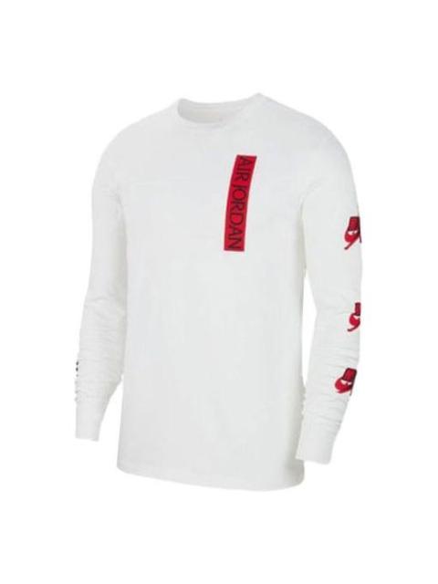 Jordan Air Jordan Long Sleeves T-Shirt 'White Red' CN3504-100