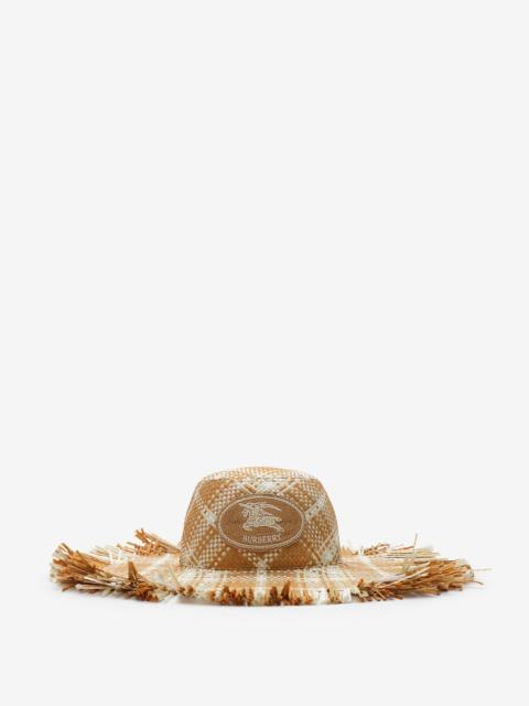Burberry Knight Stamp Raffia-effect Sun Hat
