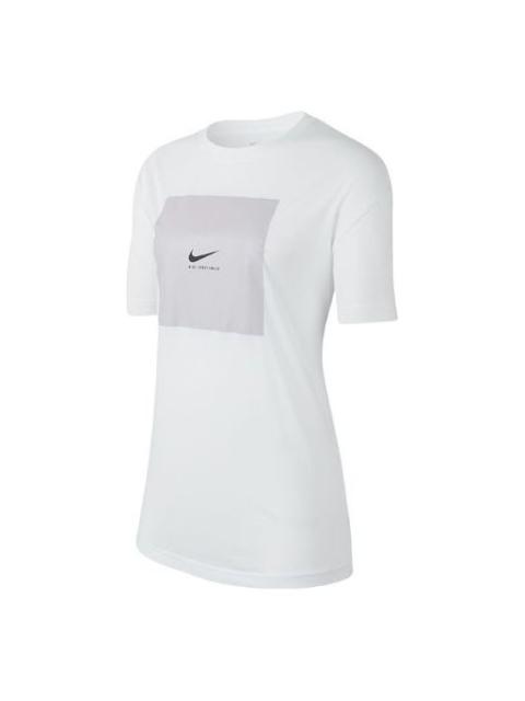 Nike (WMNS) Nike Sportswear Alphabet logo Short Sleeve 'White' CK4381-100