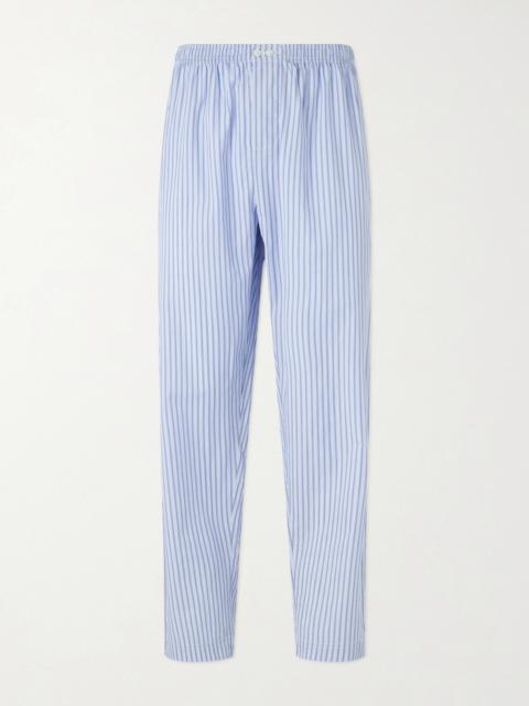 TEKLA Straight-Leg Striped Organic Cotton Pyjama Trousers