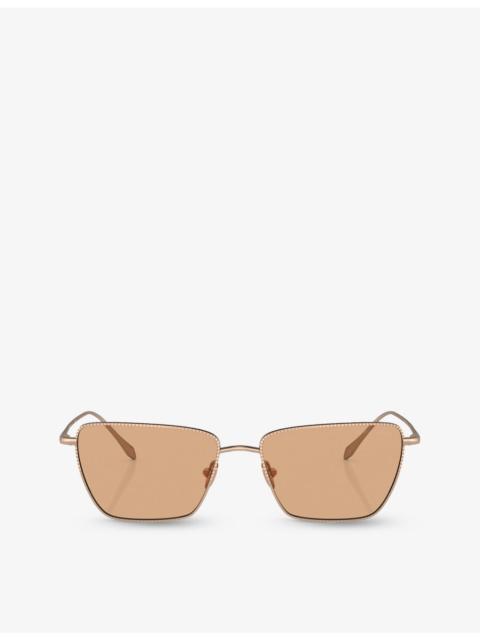 GIORGIO ARMANI AR6153 rectangle-frame metal sunglasses
