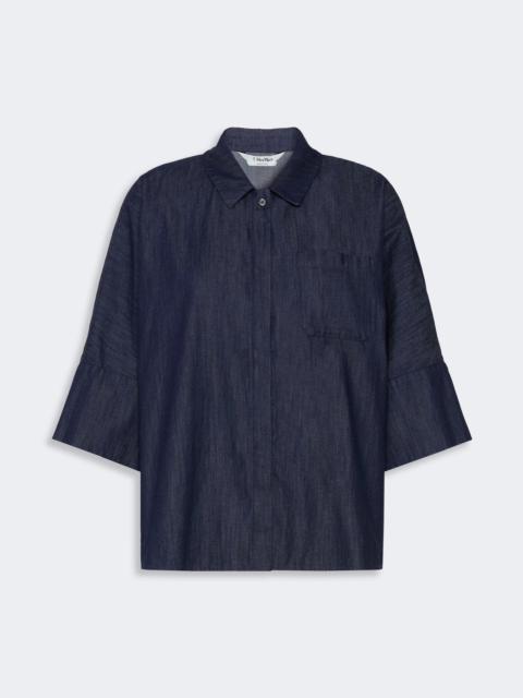'S Max Mara RUGIADA Wide cotton denim shirt - MIDNIGHTBLUE