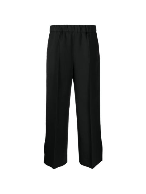 mid-rise wool tailored trousers
