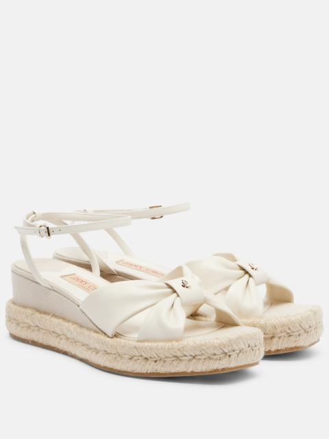 JIMMY CHOO Aella leather espadrille sandals