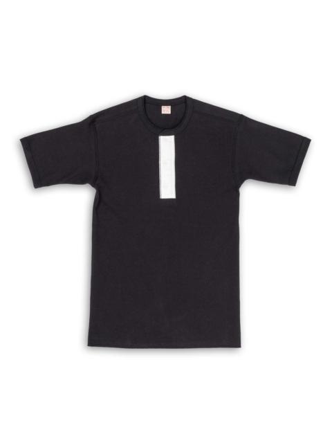 The Real McCoys The Real McCoy's Union Henley Undershirt S/S Black