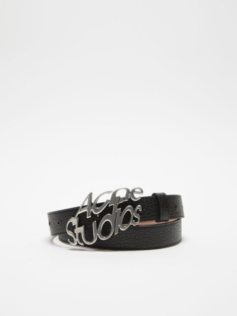 Logo buckle belt - Black