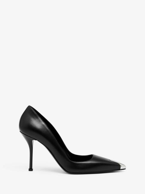 Women's Punk Pump in Black/silver