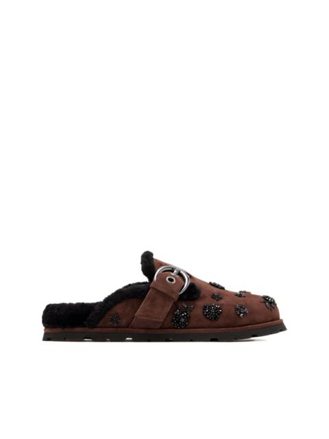 Stuart Weitzman Chrystie buckle-embellished mules