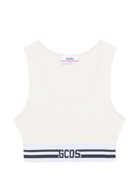 GCDS logo-detail crop top