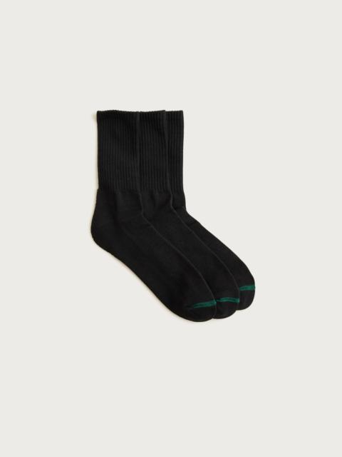 J.CREW Athletic crew socks with COOLMAX® technology three-pack