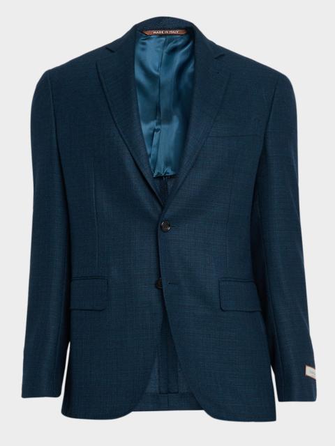 Canali Men's Wool Textured Notch Lapel Sport Coat