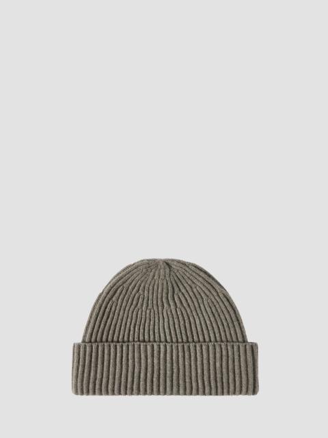Brunello Cucinelli Men's Cashmere English Rib Double Knit Beanie - Military