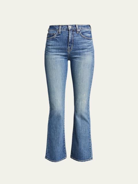 NILI LOTAN Mid-Rise Bootcut Crop Jeans