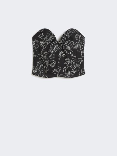 PALERMO Printed silk corset top
