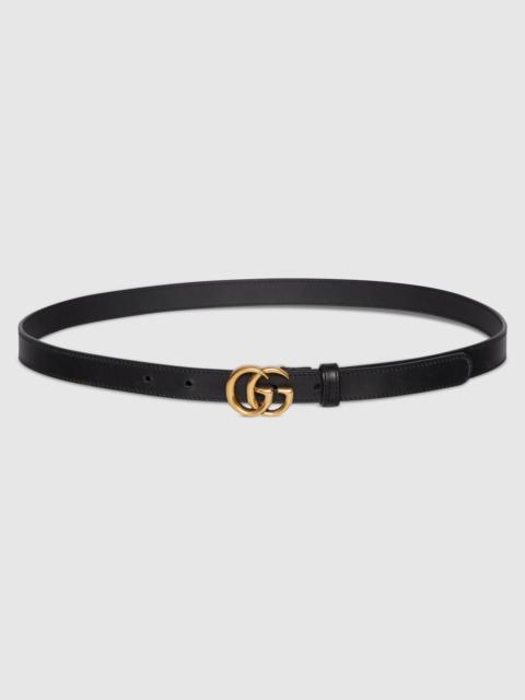 GUCCI Leather belt with Double G buckle