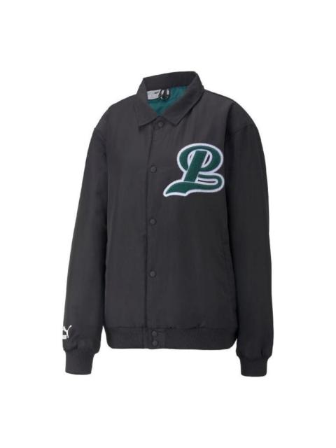 PUMA PUMA Team Bomber Button Down Jacket 'Black' 539272-01