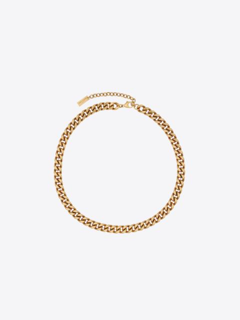 SAINT LAURENT medium curb chain necklace in metal