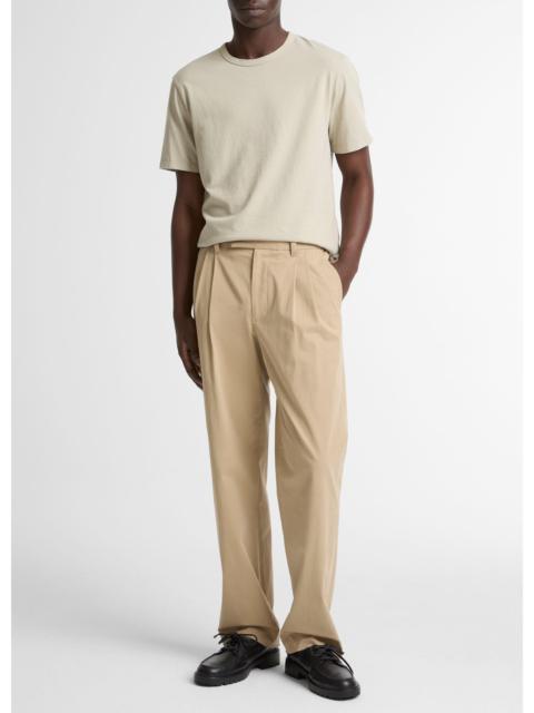 Vince Louie Relaxed Stretch-Cotton Double-Pleated Trouser