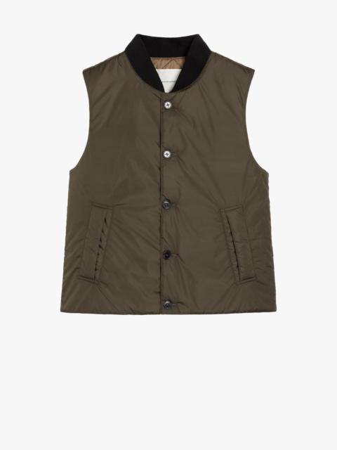 Mackintosh DUNDEE DARK GREEN X MOCHA NYLON LINER VEST | QC-107