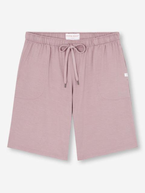 Derek Rose Men's Lounge Shorts Basel Micro Modal Stretch Mauve