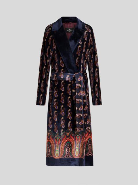 Etro COAT WITH VELVET BELT