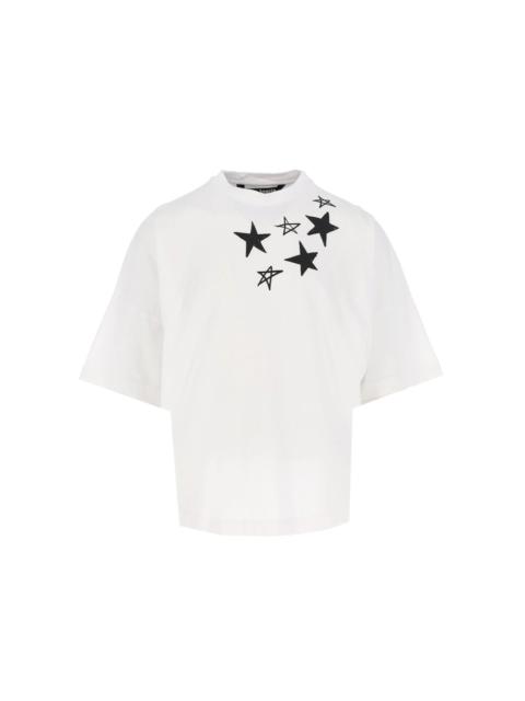 Palm Angels Palm Angels Shooting Stars Oversized T-Shirt White Black