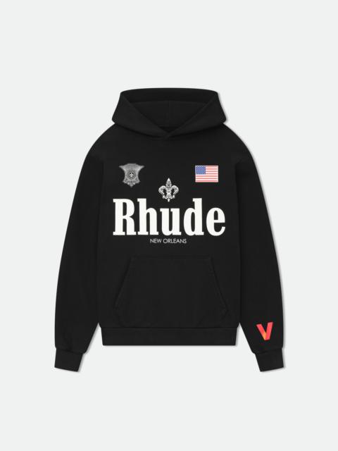 Rhude PETROL PATCH HOODIE | REVERSIBLE