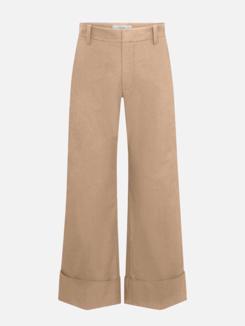 FRAME The Cuffed Slim Palazzo Trouser