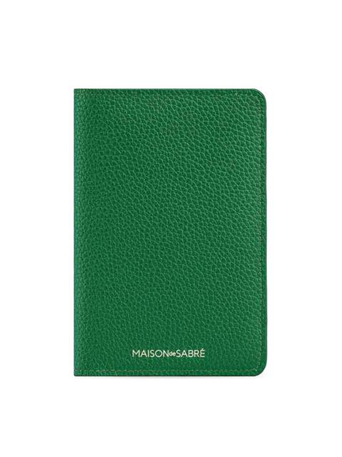 MAISON de SABRÉ Unisex Leather Passport Holder - Emerald Green