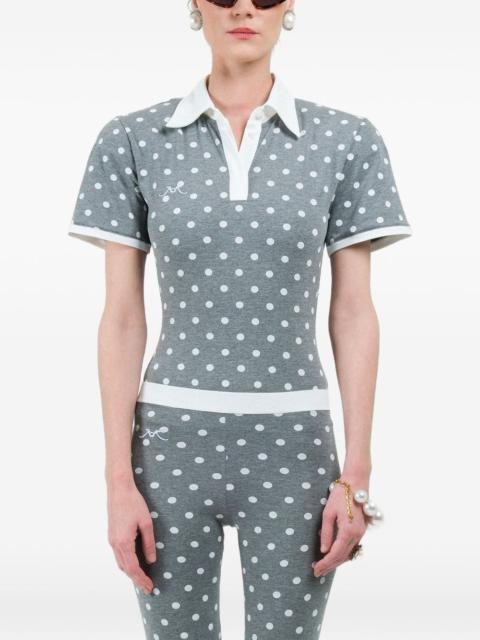 ROWEN ROSE polka-dots short-sleeves polo