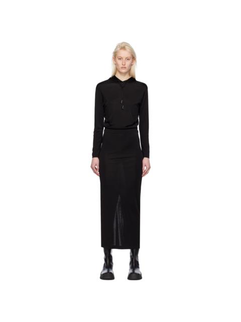 Dion Lee Black Gathered Maxi Dress