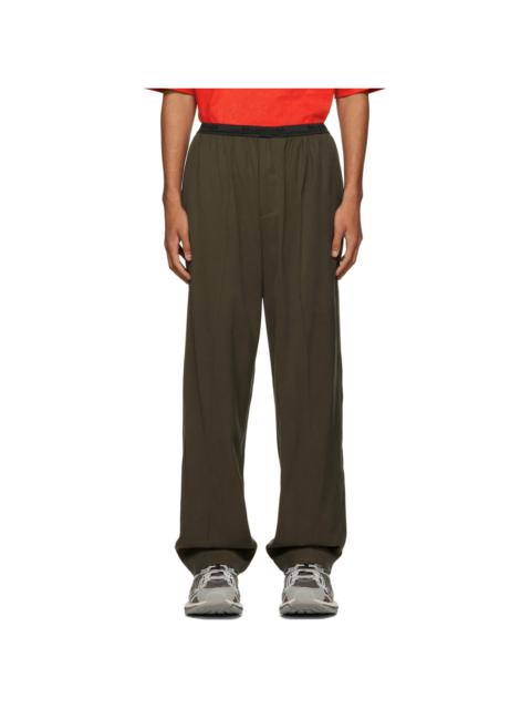 BALENCIAGA logo-waistband wide-leg trousers