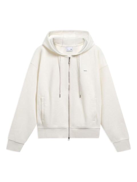 Li-Ning (WMNS) Li-Ning Basic Logo Hooded Jacket 'Beige' AWDT022-1